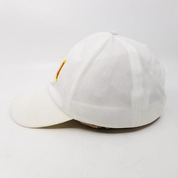 PDQ Fast Food Chicken Strapback Baseball Hat Cap Adjustable White Yellow - Picture 2 of 6